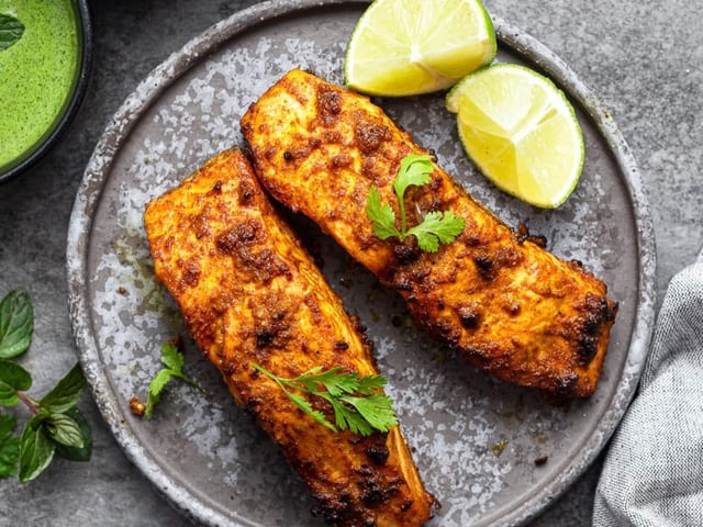 Salmon Tandoori.