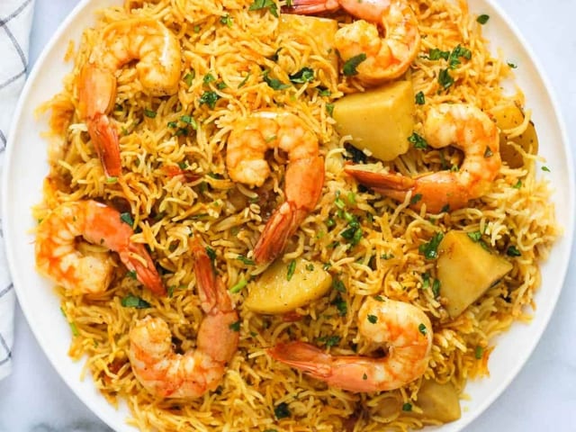 Shrimp Biryani.