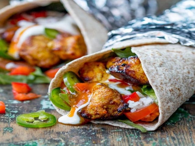 Chicken Tikka Wrap Roll.
